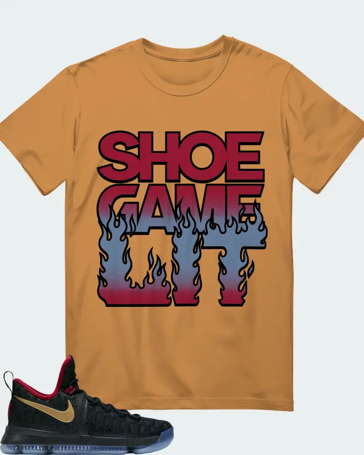 Nike KD 9 Sneaker Matching Toast T-Shirt - Shoe Game Lit Refreshed