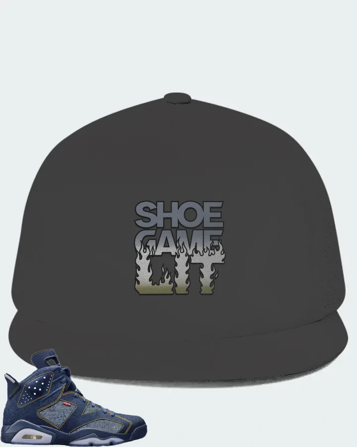 Air Jordan 6 x Levi's 2020 Sneaker Matching Dark Grey Hat - Shoe Game Lit Refreshed