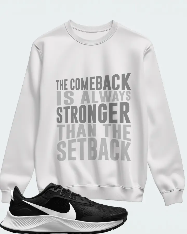 Nike Pegasus Trail 3 Sneaker Matching White Sweatshirt - The Comeback