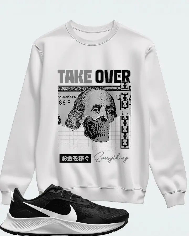 Nike Pegasus Trail 3 Sneaker Matching White Sweatshirt - Take Over
