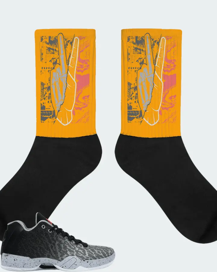 Jordan XX9 Low Sneaker Matching Gold Socks - Peace of mind