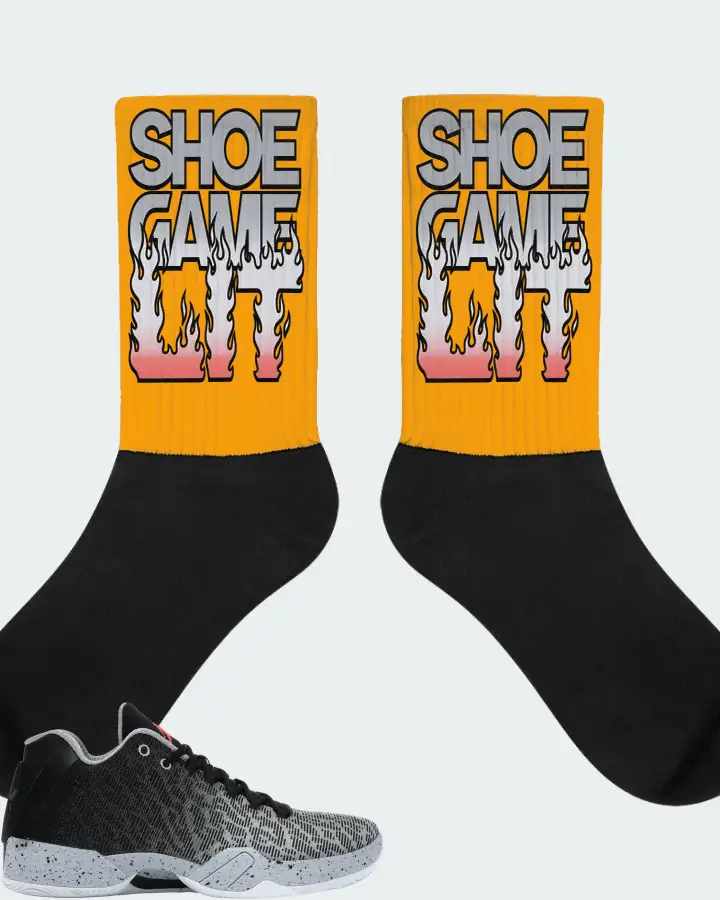 Jordan XX9 Low Sneaker Matching Gold Socks - Shoe Game Lit Refreshed