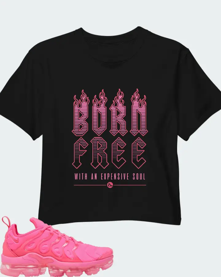 Wmns Nike Air VaporMax Plus Hyper Pink Matching Crop Top