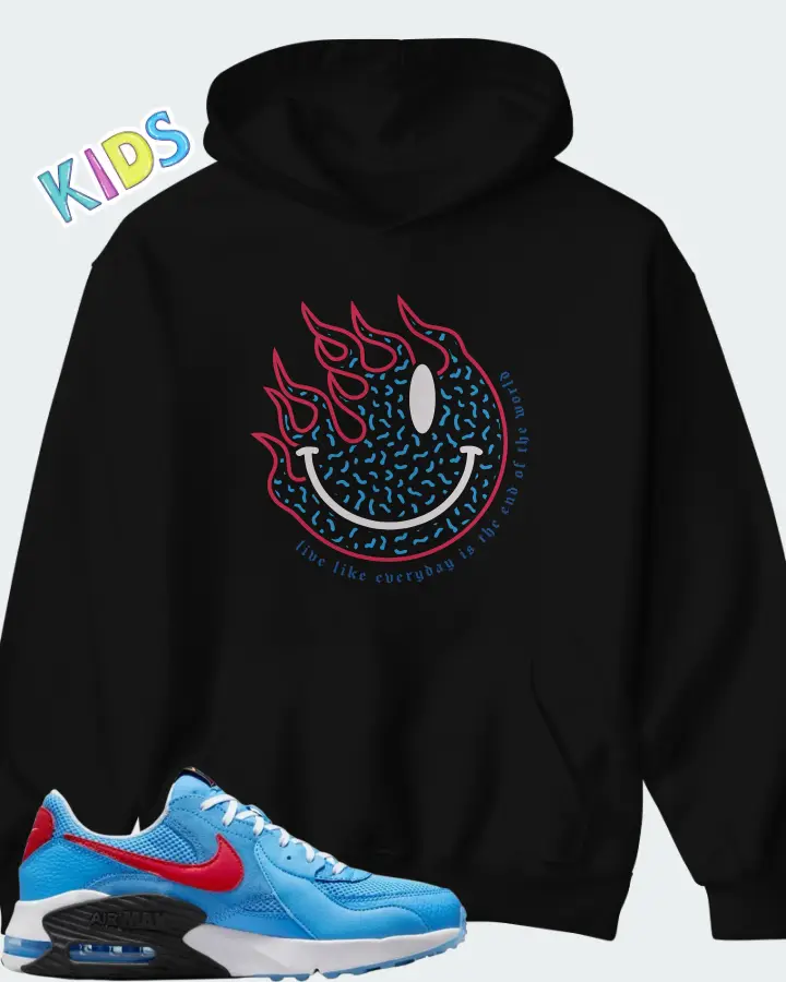 Nike Air Max Excee University Blue Matching Kid's Hoodie