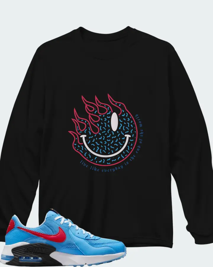 Nike Air Max Excee University Blue Matching Long Sleeve T-Shirt