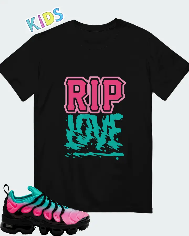 Nike Air VaporMax Plus Pink Blast Clear Jade Matching Kid's T-Shirt