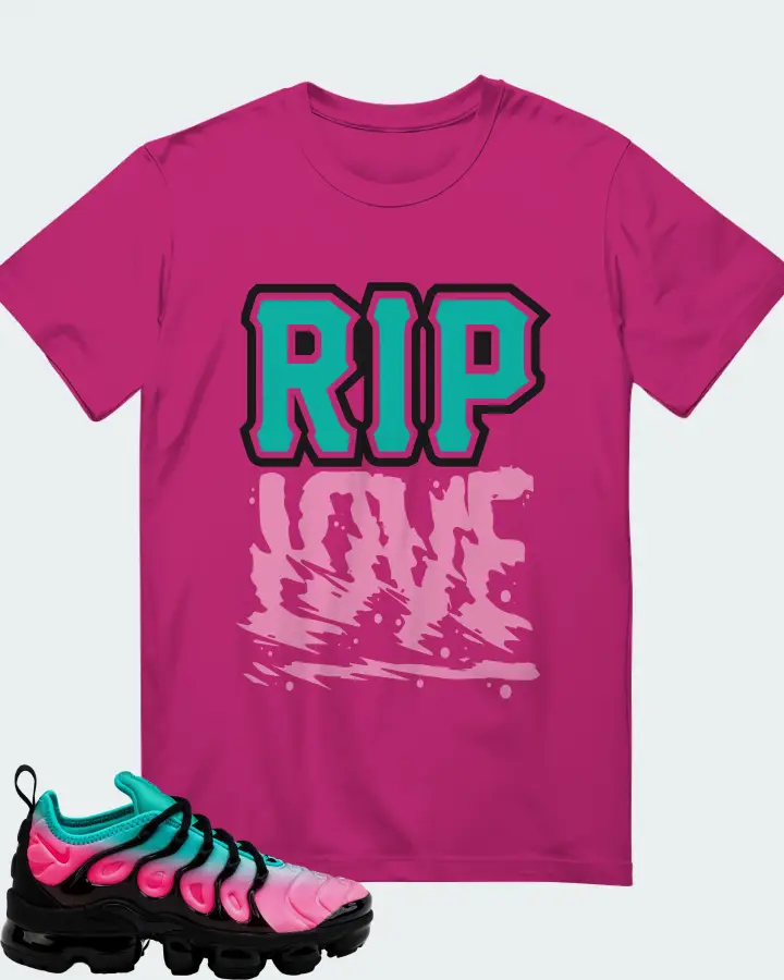 Nike Air VaporMax Plus Pink Blast Clear Jade Matching T-Shirt