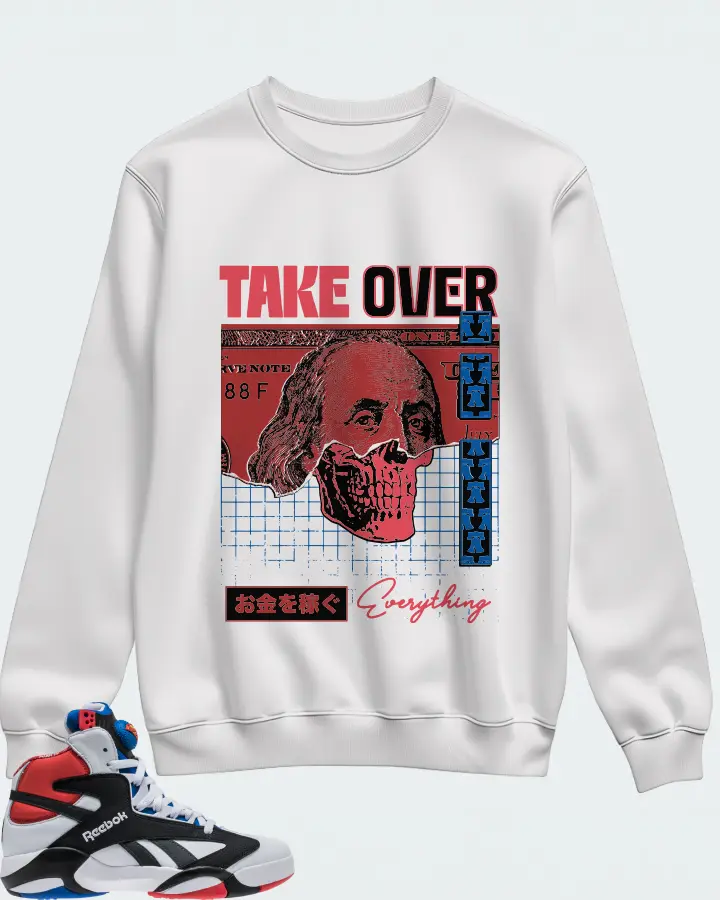 Reebok Shaq Attaq Sneaker Matching White Sweatshirt - Take Over