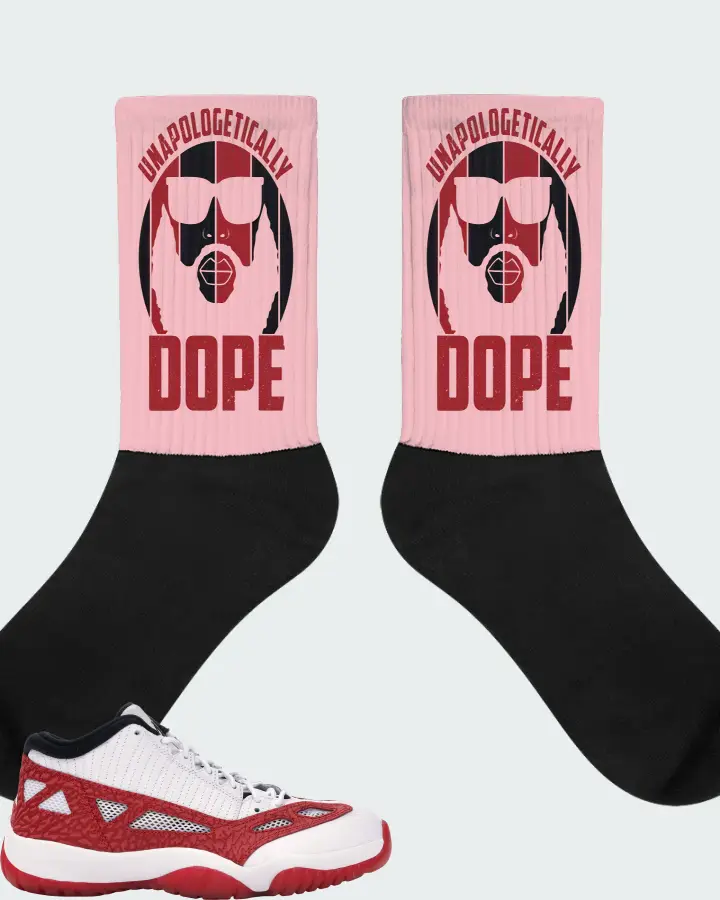 Jordan 11 Retro Low Sneaker Matching Pink Socks - UNAPOLOGETICALLY DOPE Man