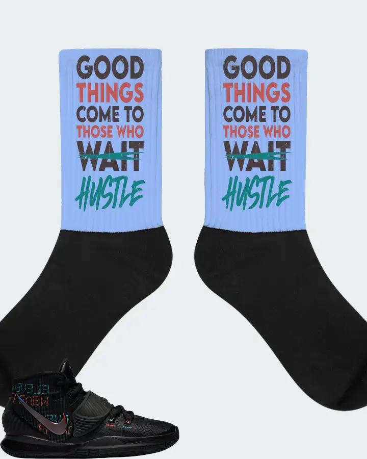 Nike Kyrie 6 Sneaker Matching Carolina Blue Socks - Good Things Come
