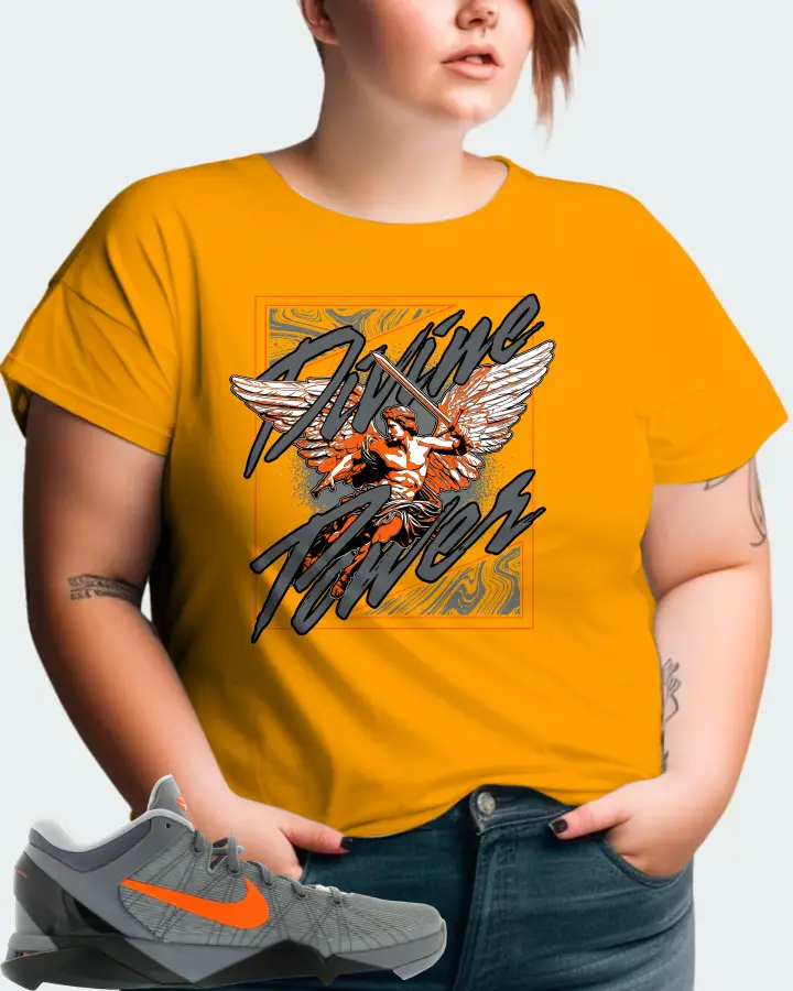 Nike Kobe 7 Sneaker Matching Gold T-Shirt (Divine Power) - View 11