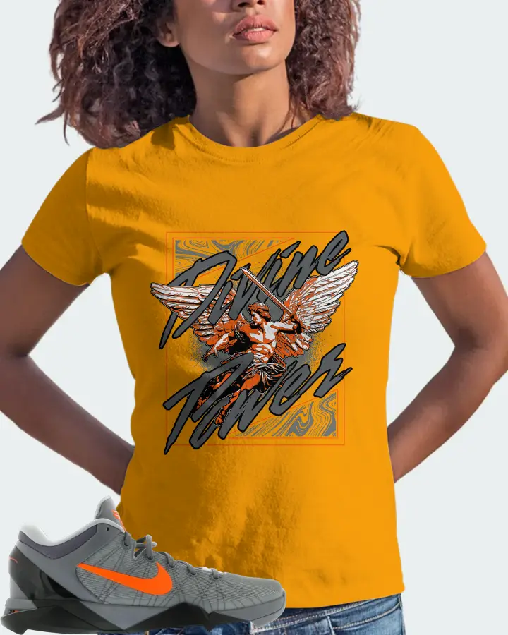 Nike Kobe 7 Sneaker Matching Gold T-Shirt (Divine Power) - View 3
