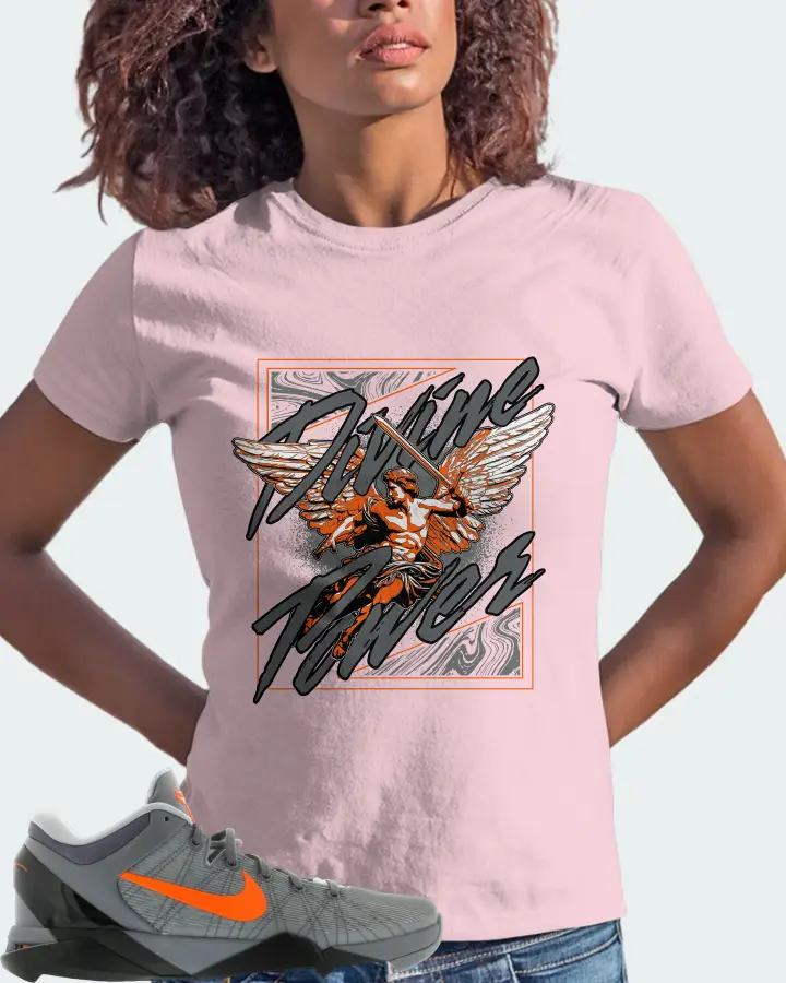 Nike Kobe 7 Sneaker Matching Soft Pink T-Shirt (Divine Power) - View 3