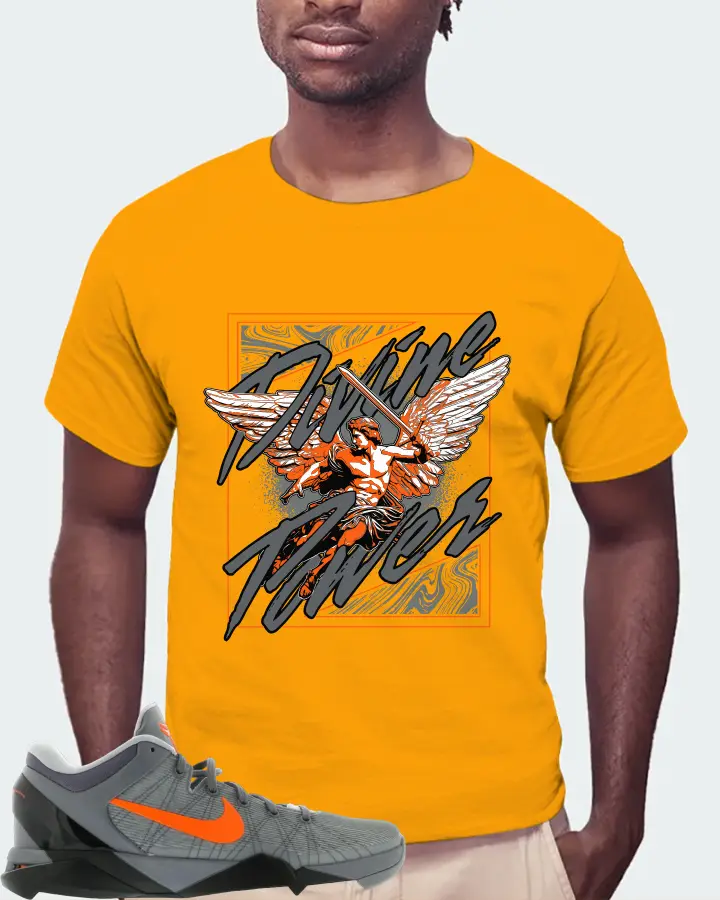 Nike Kobe 7 Sneaker Matching Gold T-Shirt (Divine Power) - View 4