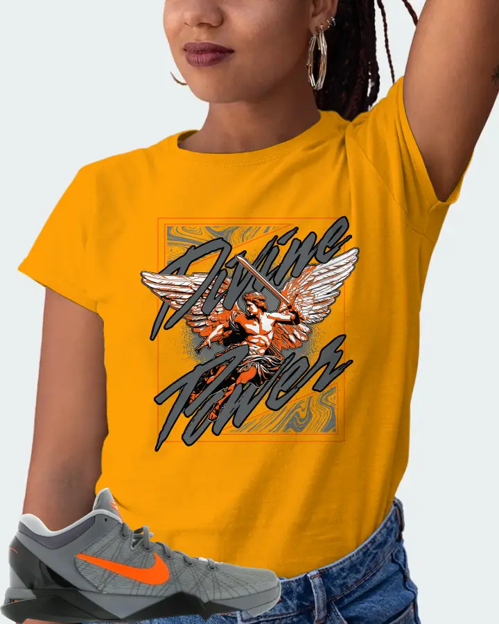 Nike Kobe 7 Sneaker Matching Gold T-Shirt (Divine Power) - View 5