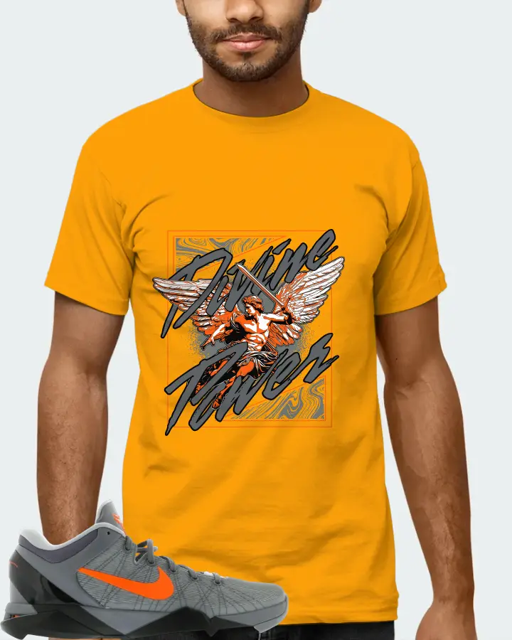 Nike Kobe 7 Sneaker Matching Gold T-Shirt (Divine Power) - View 6
