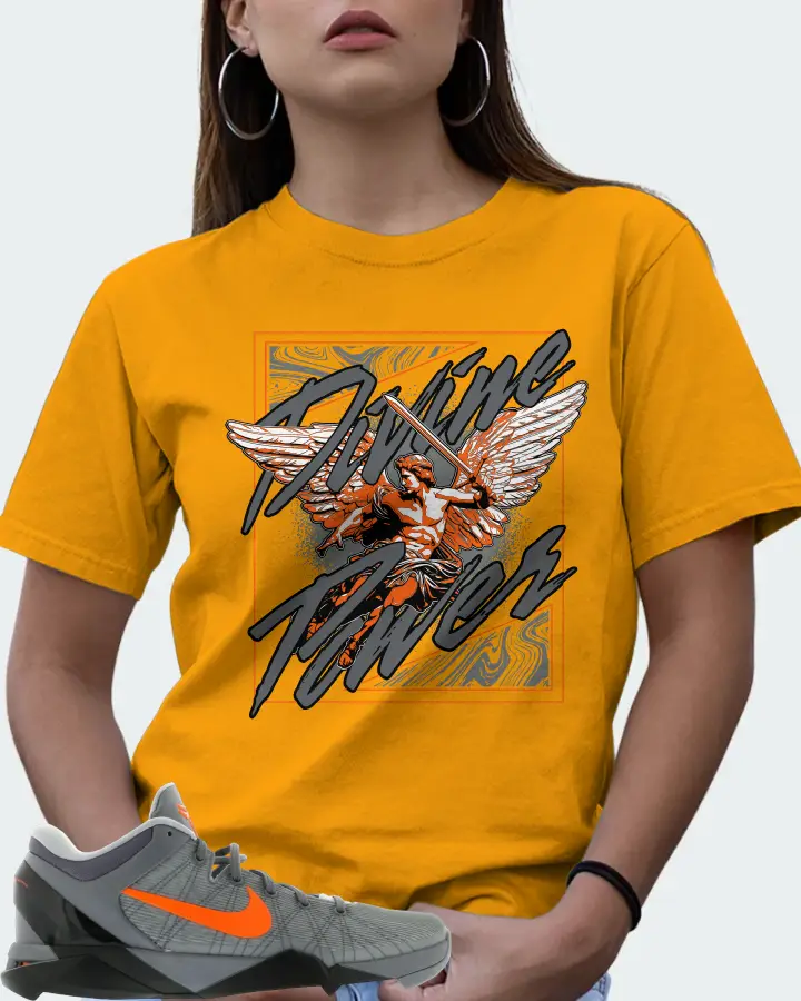 Nike Kobe 7 Sneaker Matching Gold T-Shirt (Divine Power) - View 7