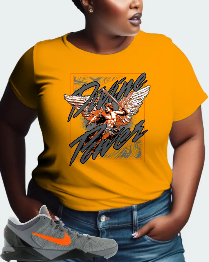 Nike Kobe 7 Sneaker Matching Gold T-Shirt (Divine Power) - View 9