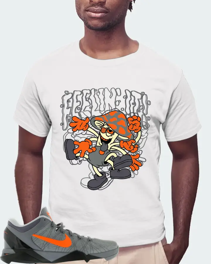 Nike Kobe 7 Sneaker Matching White Kid's T-Shirt (Feeling It) - View 4