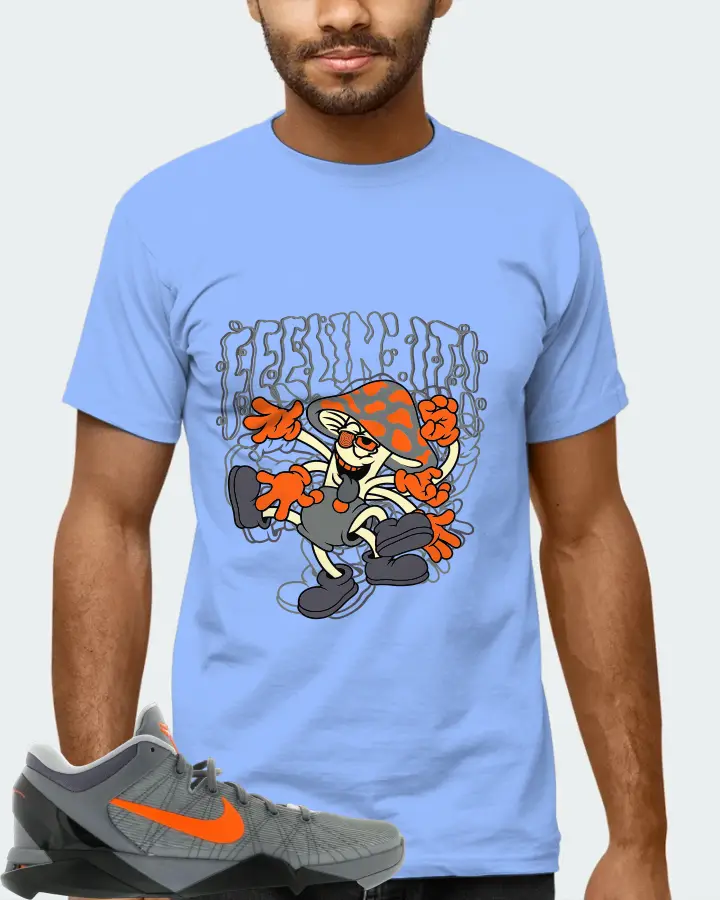 Nike Kobe 7 Sneaker Matching Carolina Blue T-Shirt (Feeling It) - View 6