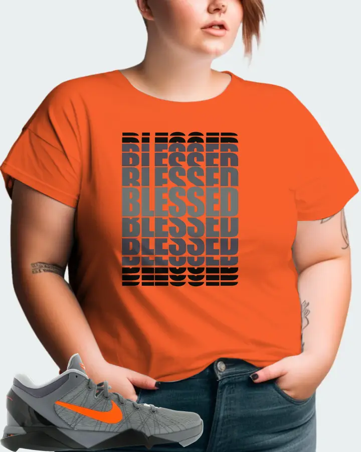 Nike Kobe 7 Sneaker Matching Orange T-Shirt (BLESSED Many Times) - View 11