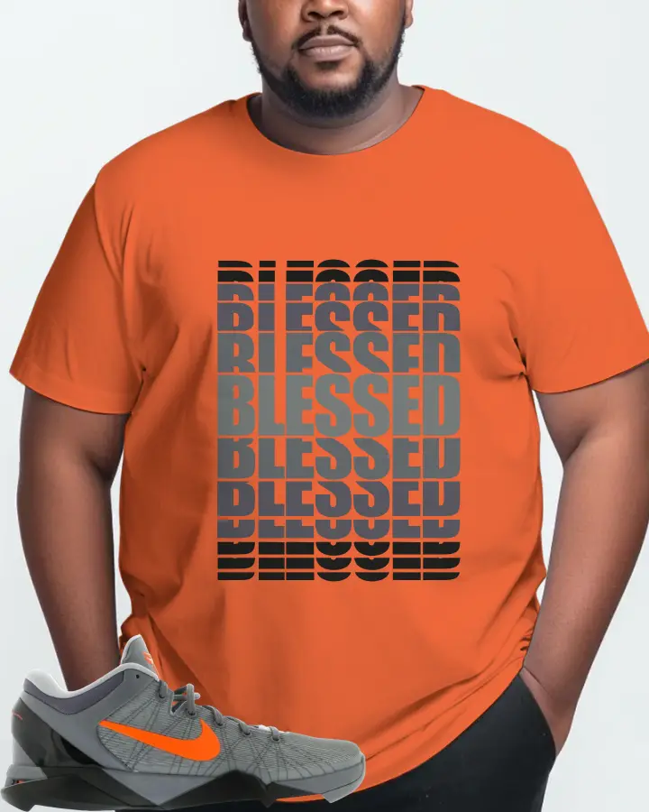 Nike Kobe 7 Sneaker Matching Orange T-Shirt (BLESSED Many Times) - View 10