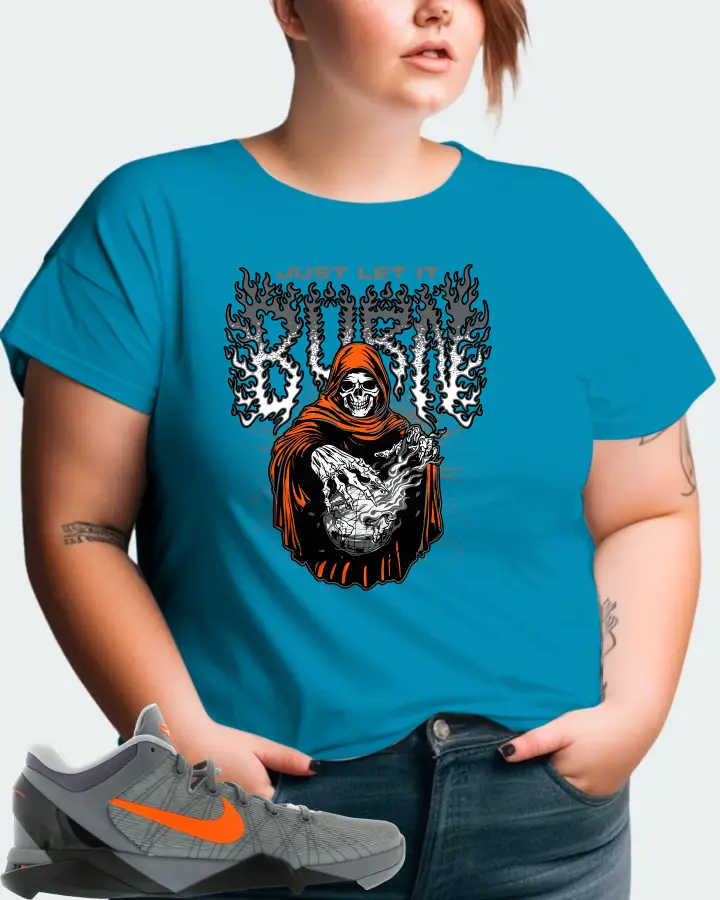 Nike Kobe 7 Sneaker Matching Aqua T-Shirt (Just Let It Burn) - View 11