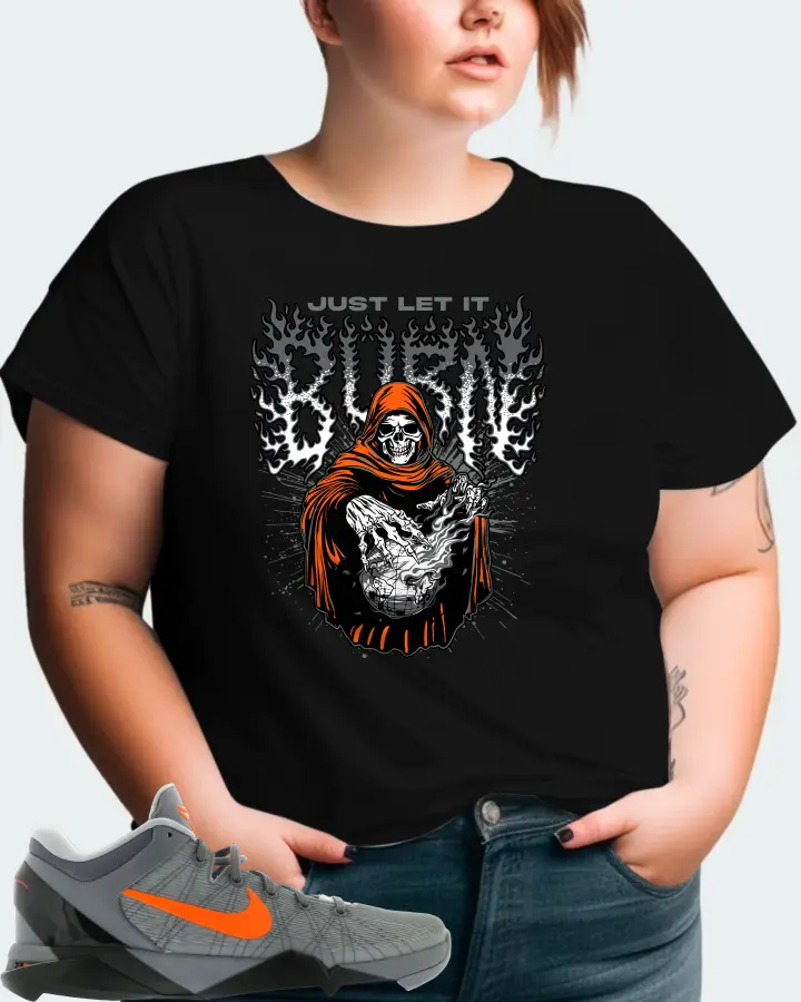 Nike Kobe 7 Sneaker Matching Black T-Shirt (Just Let It Burn) - View 11