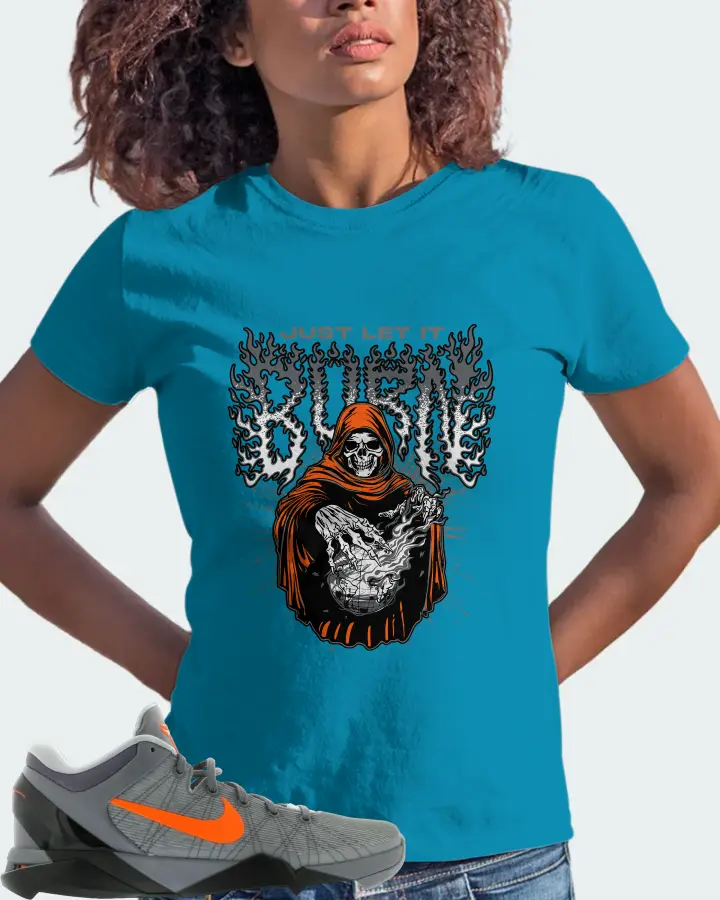 Nike Kobe 7 Sneaker Matching Aqua T-Shirt (Just Let It Burn) - View 3