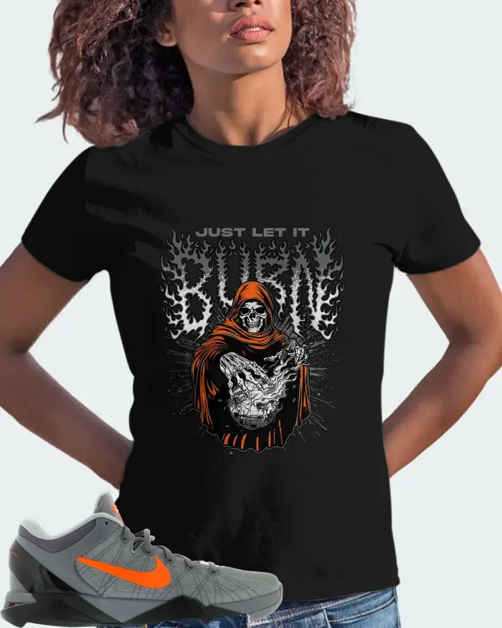 Nike Kobe 7 Sneaker Matching Black T-Shirt (Just Let It Burn) - View 3