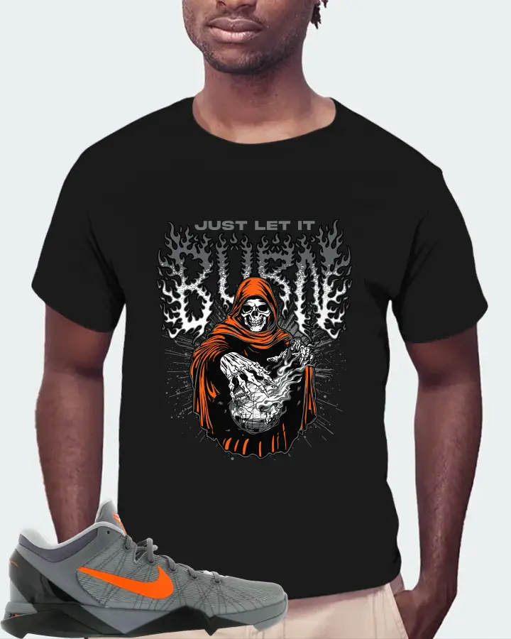 Nike Kobe 7 Sneaker Matching Black T-Shirt (Just Let It Burn) - View 4