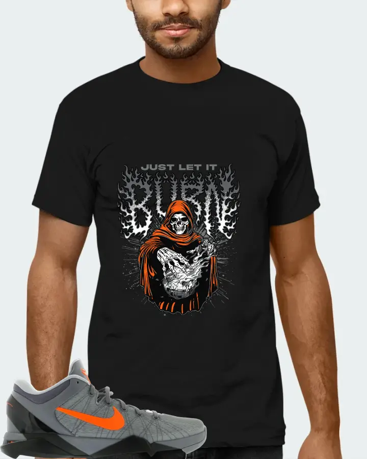 Nike Kobe 7 Sneaker Matching Black T-Shirt (Just Let It Burn) - View 6