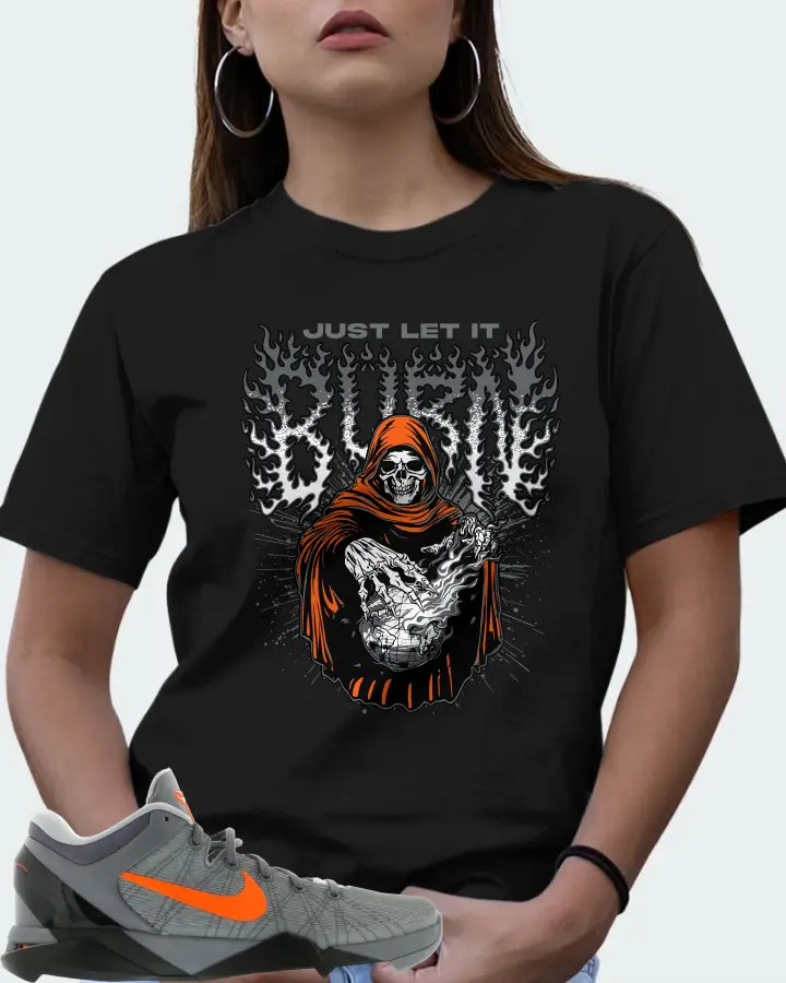 Nike Kobe 7 Sneaker Matching Black T-Shirt (Just Let It Burn) - View 7