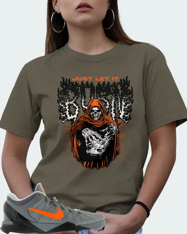 Nike Kobe 7 Sneaker Matching Army T-Shirt (Just Let It Burn) - View 7