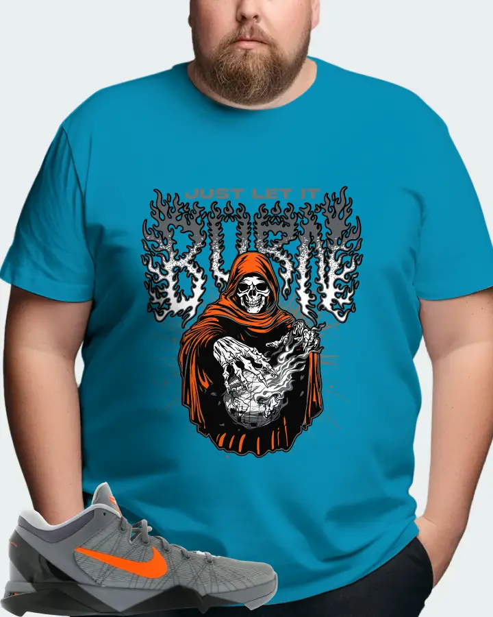Nike Kobe 7 Sneaker Matching Aqua T-Shirt (Just Let It Burn) - View 8