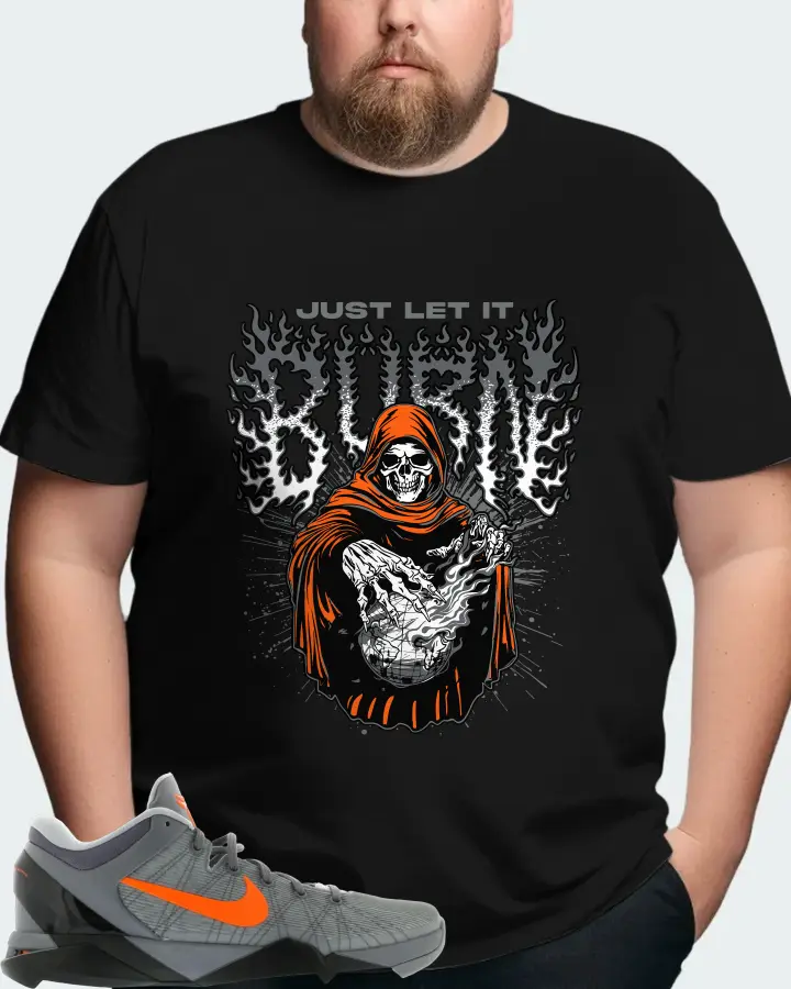 Nike Kobe 7 Sneaker Matching Black T-Shirt (Just Let It Burn) - View 8