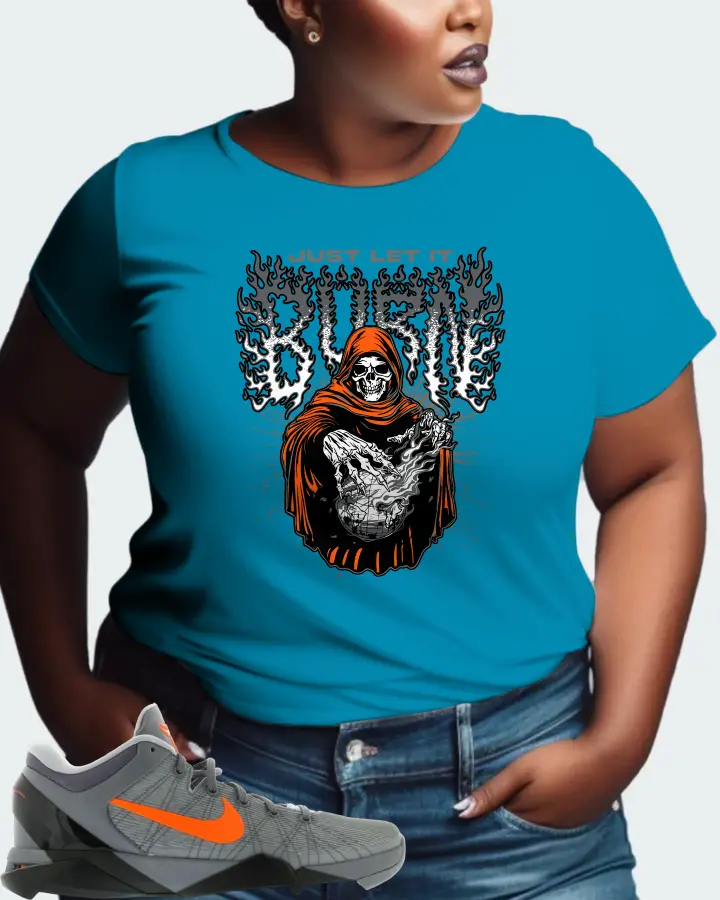 Nike Kobe 7 Sneaker Matching Aqua T-Shirt (Just Let It Burn) - View 9