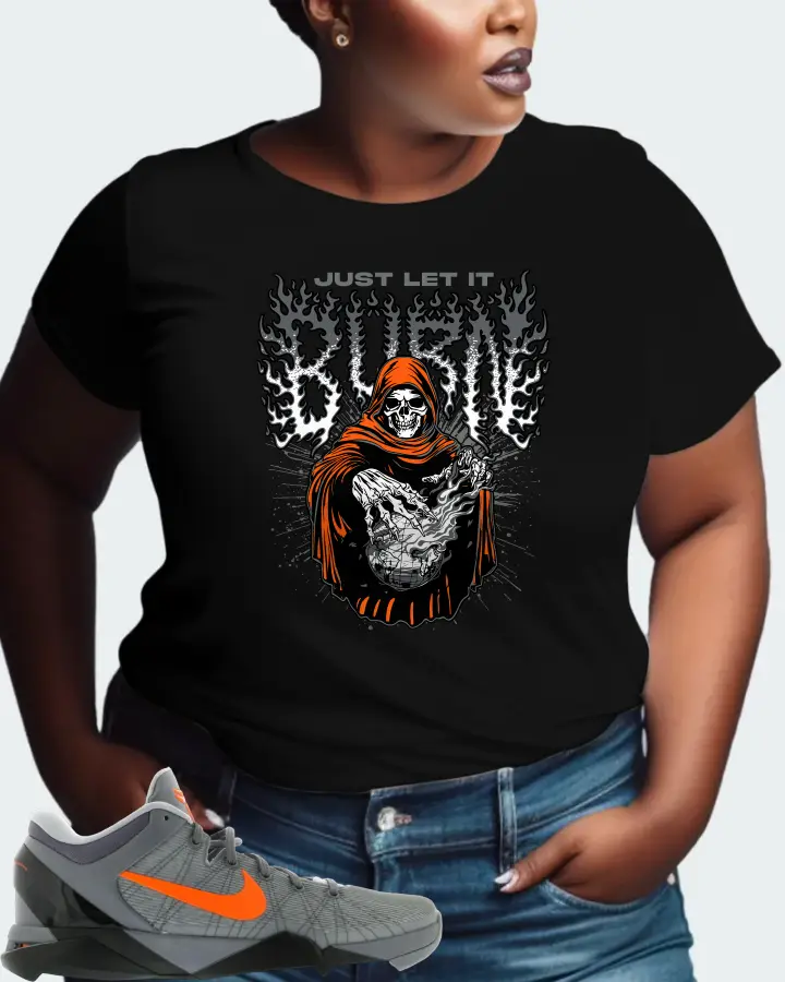 Nike Kobe 7 Sneaker Matching Black T-Shirt (Just Let It Burn) - View 9