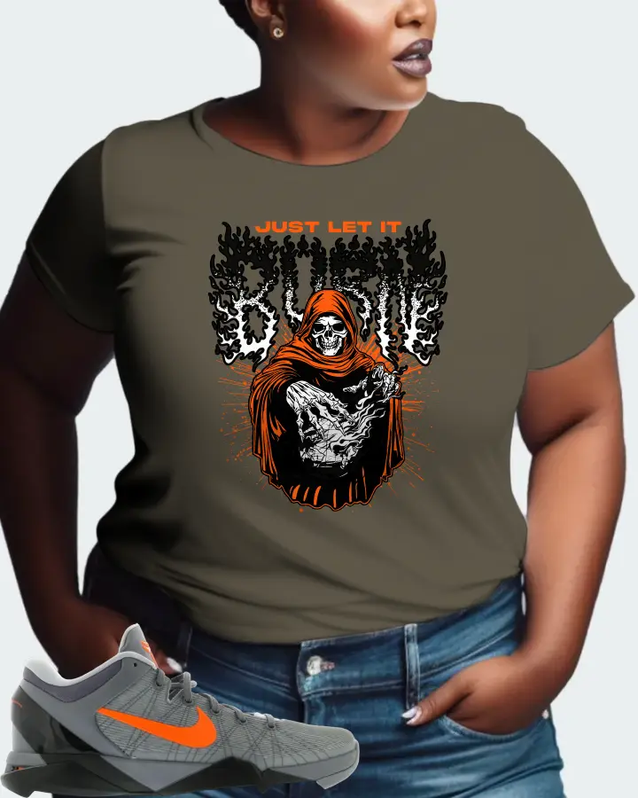 Nike Kobe 7 Sneaker Matching Army T-Shirt (Just Let It Burn) - View 9