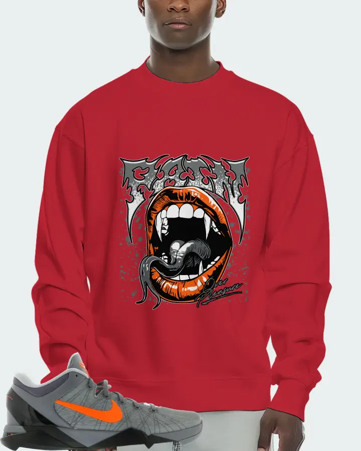 Nike Kobe 7 Sneaker Matching Red Sweatshirt (Pain Over Pleasure) - View 2