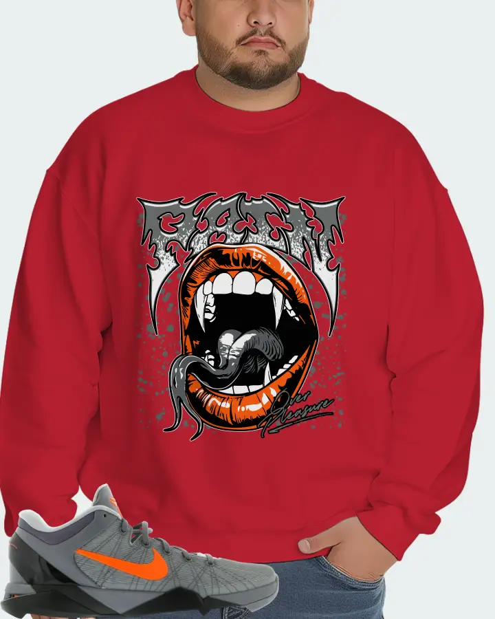 Nike Kobe 7 Sneaker Matching Red Sweatshirt (Pain Over Pleasure) - View 6