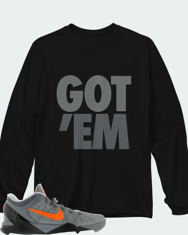 Nike Kobe 7 Sneaker Matching Black Long Sleeve T-Shirt - Got Em