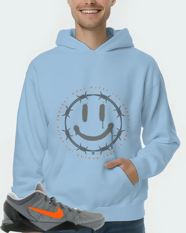 Nike Kobe 7 Sneaker Matching Carolina Blue Hoodie (PROTECT) - View 4