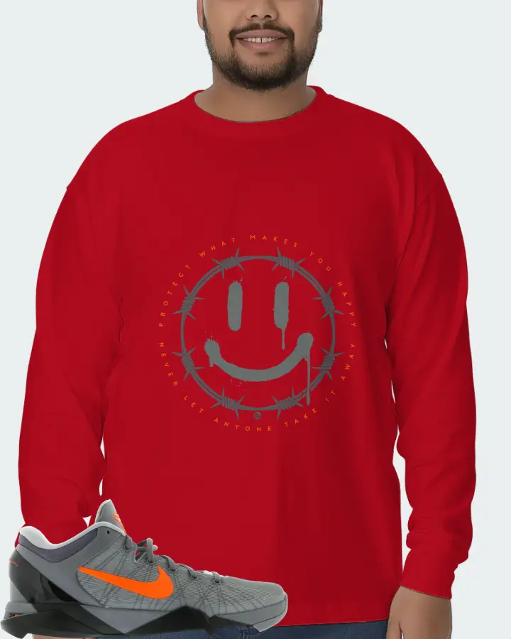 Nike Kobe 7 Sneaker Matching Red Long Sleeve T-Shirt (PROTECT) - View 6