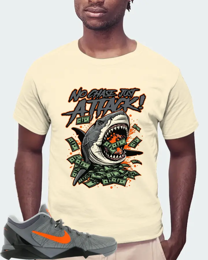 Nike Kobe 7 Sneaker Matching Natural T-Shirt (No Chase, Just Attack) - View 4