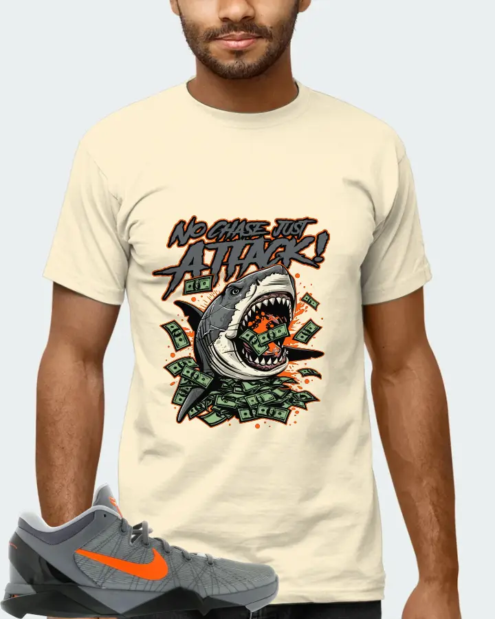 Nike Kobe 7 Sneaker Matching Natural T-Shirt (No Chase, Just Attack) - View 6