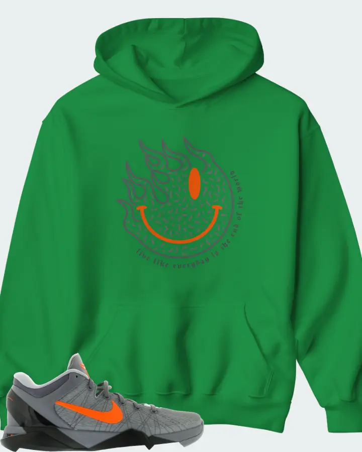 Nike Kobe 7 Sneaker Matching Kelly Green Hoodie (Keep Smiling) - View 1