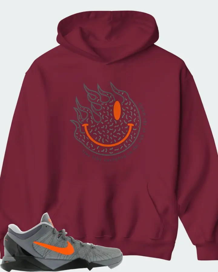 Hoodie in Maroon