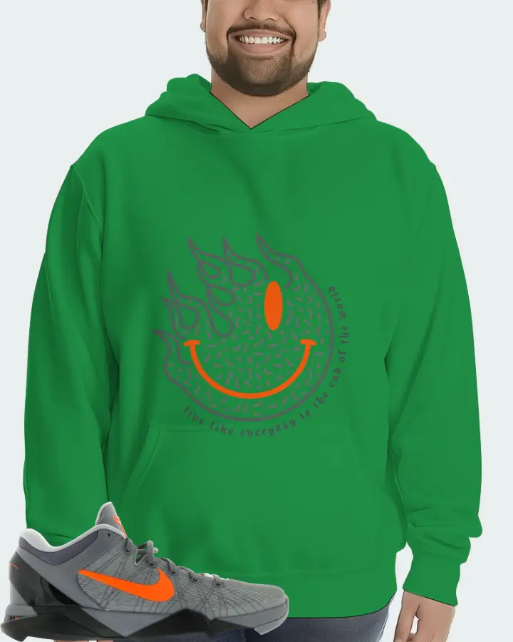 Nike Kobe 7 Sneaker Matching Kelly Green Hoodie (Keep Smiling) - View 6