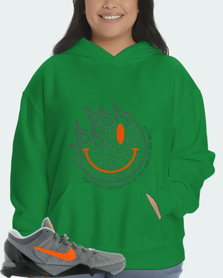 Nike Kobe 7 Sneaker Matching Kelly Green Hoodie (Keep Smiling) - View 7